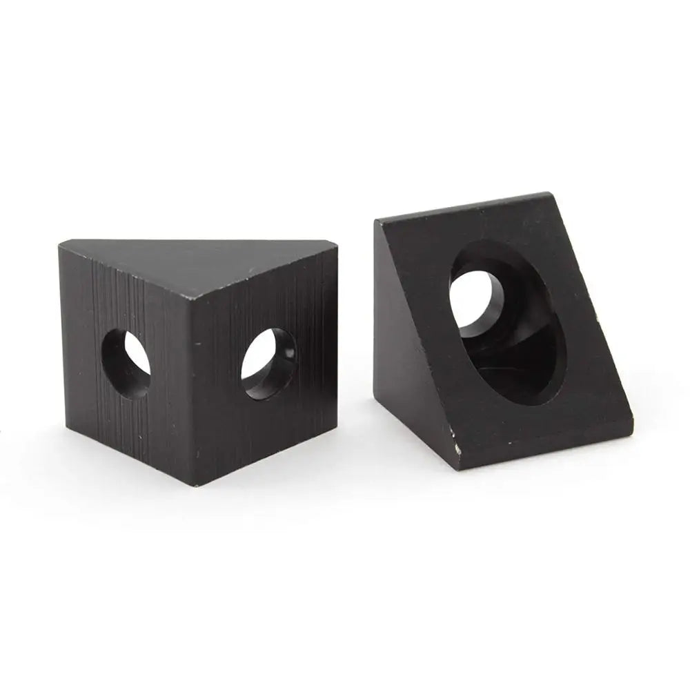 1 Piece Black 20mm Aluminum Extrusion Angle Corner Connector Industrial Metal Triangle Bracket