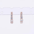 Starsgem Elegant Fashion 10k 14k 18k White Yellow Rose Gold Round Brilliant Cut Lab Diamonds Moissanite Gemstones  Earrings