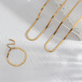 Guarantee Dreamshow Tarnish Free 18K Gold Plated Stainless Steel Jewelry Chain Necklace Snake Chain Necklace