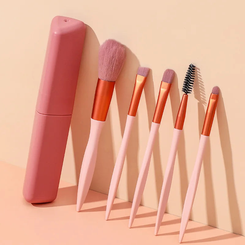 Best Seller Premium Nylon Hair Make up Brush Set 5PCS Professional Makeup Brushes Private Label Cosmetic Brush Set