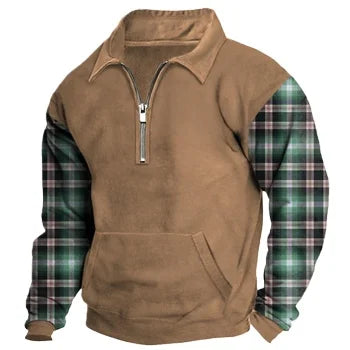 Custom Mens Fitspi Half Zipper 3D Printed Sweatshirt Wholesale Big Tall Hoodie Jacket Men