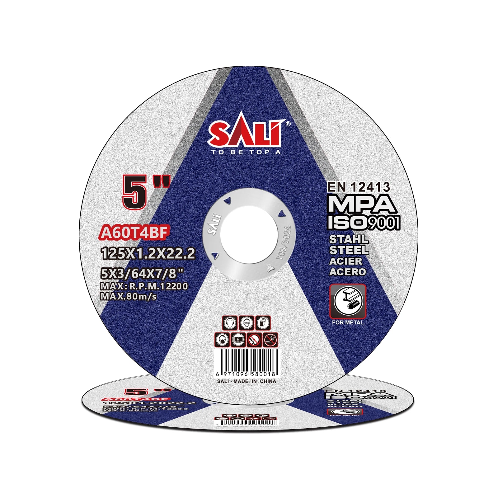 For 5Inch Aluminum Oxide+Resin+Nets Abrasive Cutting Disc for Metal-High Efficiency OEM Available 3-Year Warranty
