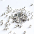 10pcs Per Bag Cube Faceted Beads 3.5mm Nugget Beaded Sterling Silver 925 Jewelry Accessories