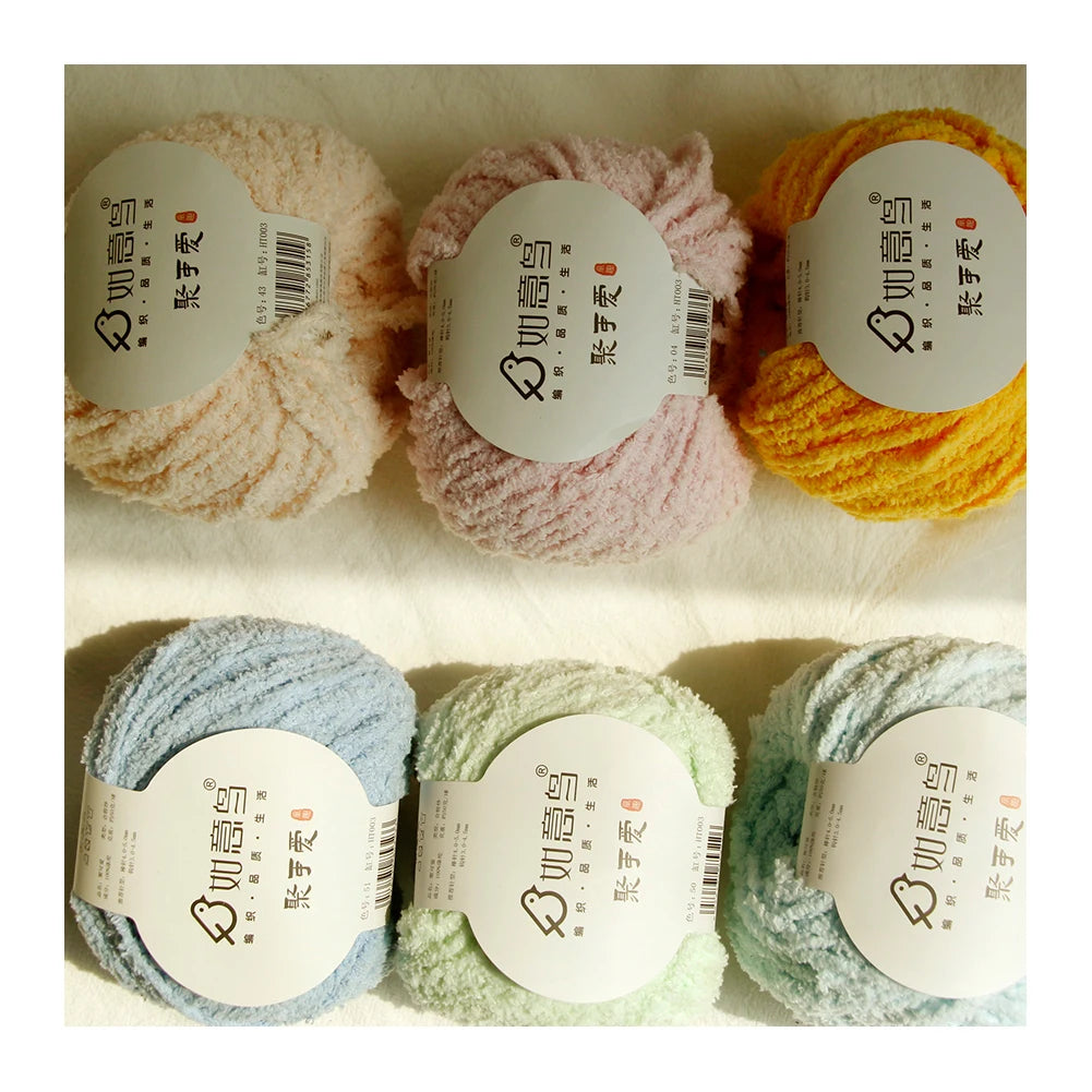 Popular Selling Huge Cute 50G for Scarf Doll Blanket Chunky Polyester Yarn