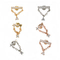 Trendy Titanium Plated Gold Silver Jewelry Body Piercing Cartilage Earring Tragus Helix Ball End Earlobe Piercing for Women