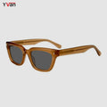 2023 New Trendy Shades Sunglasses Small Frame Custo Vintage UV400 Acetate Polarized Sun Glasses Square Clear Brown Sunglasses