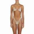Popular Custom logo Solid Color Fashionable Bikini Set Comfortable High Quality and Breathable Bikini Set