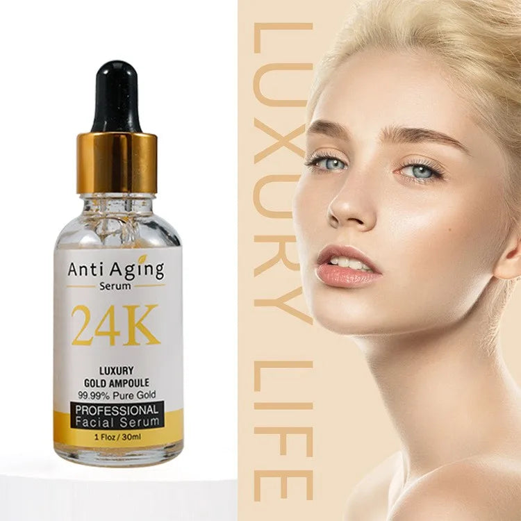 24K Gold Collagen Anti-Aging Anti-Wrinkle Whitening and Brightening Face Serum