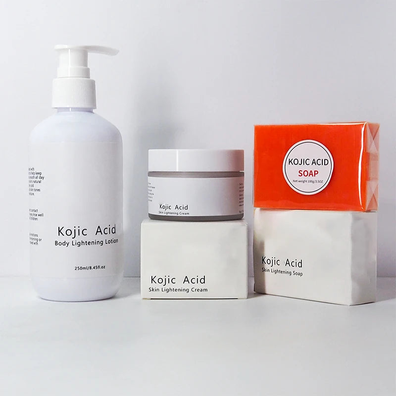 Aixin OEM Cosmetics Skin Care Kits Kojic Acid for Skin Whitening Lotion Anti Aging Brightening Kojic Acid Skin Care Set