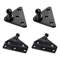 Zelk Polished Steel Gas Spring Bracket with 10mm Ball Stud Strut Prop Triangle Structure Ball Bracket