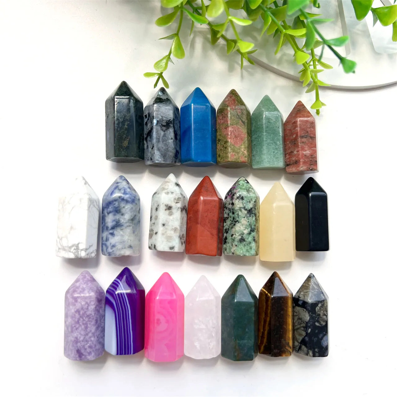 Mini Natural Clear Quartz Crystal Wand for Reiki Polished Small Crystal Towers for Decorate