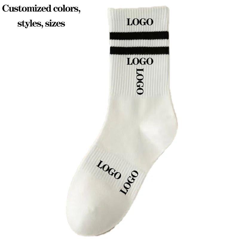 Quality Custom Yoga Pilates Grip Sports Socks Knitted Anti-Slip Terry Print Design Crew for Autumn Winter Spring Use Logo Cuff