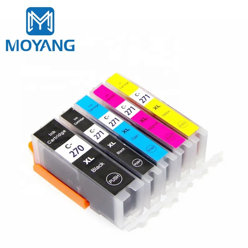 MoYang Compatible for CANON PGI-270 CLI-271 Ink Cartridge PIXMA MG5720/MG5721/MG5722/MG6820/MG6821/MG6822/MG7720/TS8020 Printer