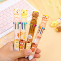 Wholesale Stationery Creative 10 Color Ink Cute Cartoon Sweet Bear Animal Ball Pen for Kids