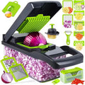 Free Sample Good Quality Kitchen Tool Multifunctional Vegetable Cutter Potato & Onion Slicer Chopper With Stainless Steel Blade