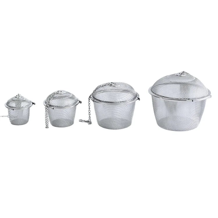 Custom Eco-Friendly Metal Tea Filter Infuser 304 Stainless Steel Mesh Ball Shape Sustainable and Durable