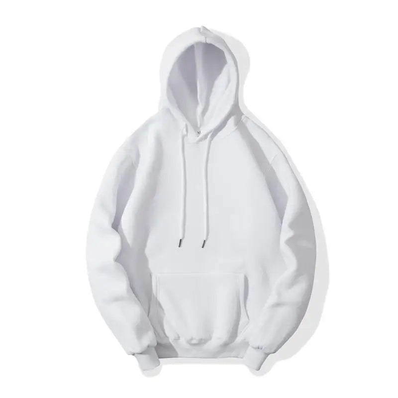 Wholesale High Quality Plain Blank White Hoodie Unisex 100% Cotton Thick Oversized Hoodie