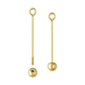 Non Tarnish GF 14K Gold Filled Threaded Ball Eye Pins for Jewelry Earrings Findings Accessories Making DIY