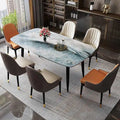 Modern Home Furniture Outdoor Dining Table Chair Set Metal and Panel Wood Style for Apartment Bathroom Entry