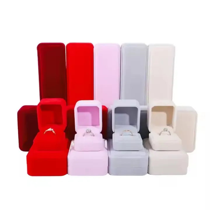 Wholesale Luxury Small Velvet Engagement Ring & Earring Jewelry Boxes Premium Packaging for Fine Gems