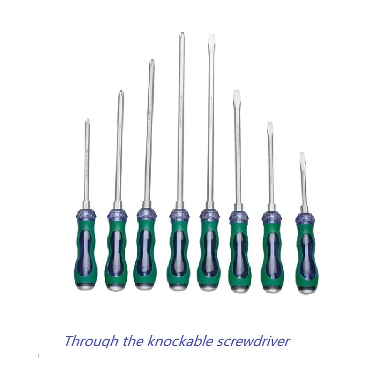Transparent Handle Knockable Screwdriver Magnetic Slotted/Phillips Screwdrivers
