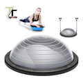 TTSPORTS 60cm Half Balance Ball With Tension Bands for Gym Yoga Pilates and Strength Training Home Use PVC Material
