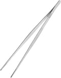 12 Inch Stainless Steel  Kitchen Tweezers Fine Tweezer Tongs Serrated Tips Food Tongs
