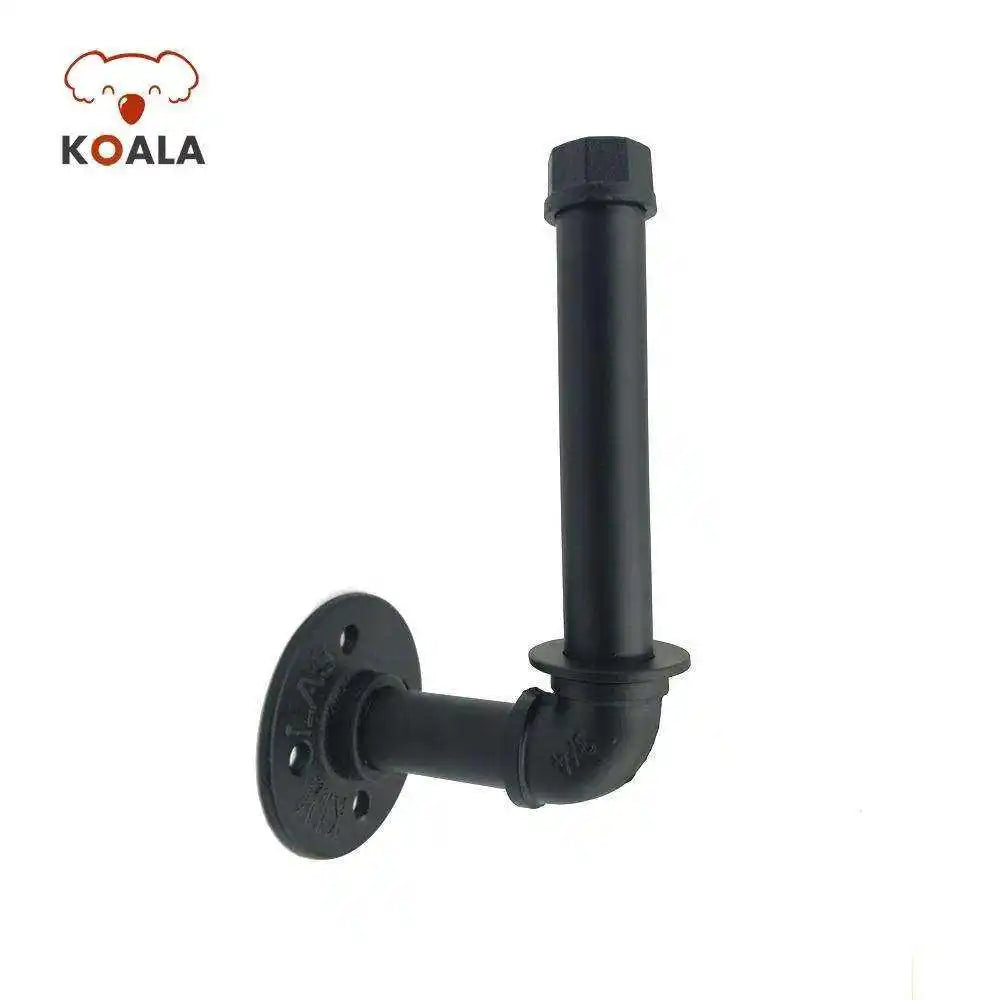 Wholesale Hotel Wall Mounted Steel Bag Towel Hanging Hook Bathroom Towel Black Steel Single Robe Hook