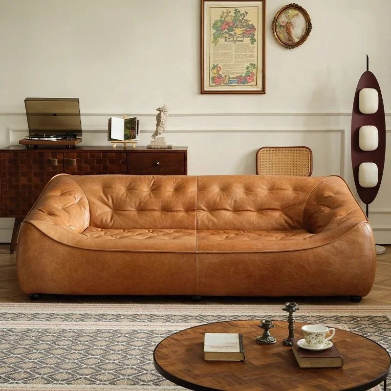 Vesina Modern Design Sofa Set with Faux Leather Fabric for Villa Living Room