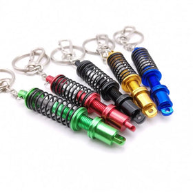 Promotion Auto Part Model Coilover Adjustable Spring Shock Absorber Keychain Key Ring Car Auto Parts Metal 3D Key Chains Keyfob
