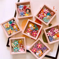 Sayoung Korea Spring and Summer Cute Cartoon Girl Drip Oil Flower Hair Ring Hair Clip 4 Pieces Combination Hair Accessories Set