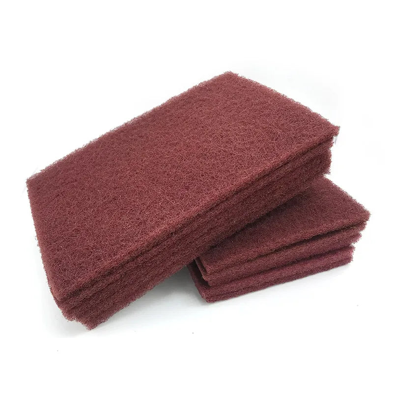 Industrial 7447 Aluminum Oxide Medium Abrasive 3-D Fiber-network Sanding Cleaning Scouring Non-woven Rectangle Hand Pad