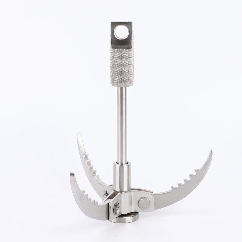 Custom Polished Stainless Steel Tiger Claw Outdoor Climbing Hook 3 Teeth 4 Teeth Mountaineering Adventure Survival Hardware