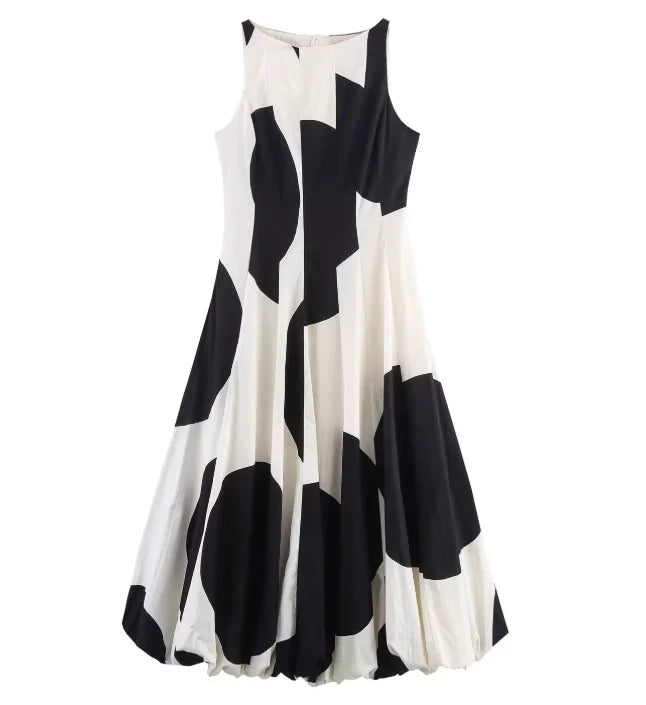 Fashionable Polka Dot Balloon Style Elegant Summer Dresses Beautiful Dresses for Women Dresses Women Short
