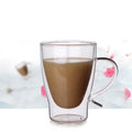 High Temperature Resistant Flower Tea Juice Cup High Borosilicate Double Wall Layer Glass Milk Cup