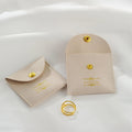 Custom Microfiber Small Velvet Pouch Snap Button Bracelet Necklace Packaging Organizer Jewelry Container