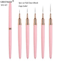 Professional 5Pcs Striping Set Gel Liner Nail Art Brush for Nail Salon Tool Pink Acrylic Nail Art Liner Brush Pen