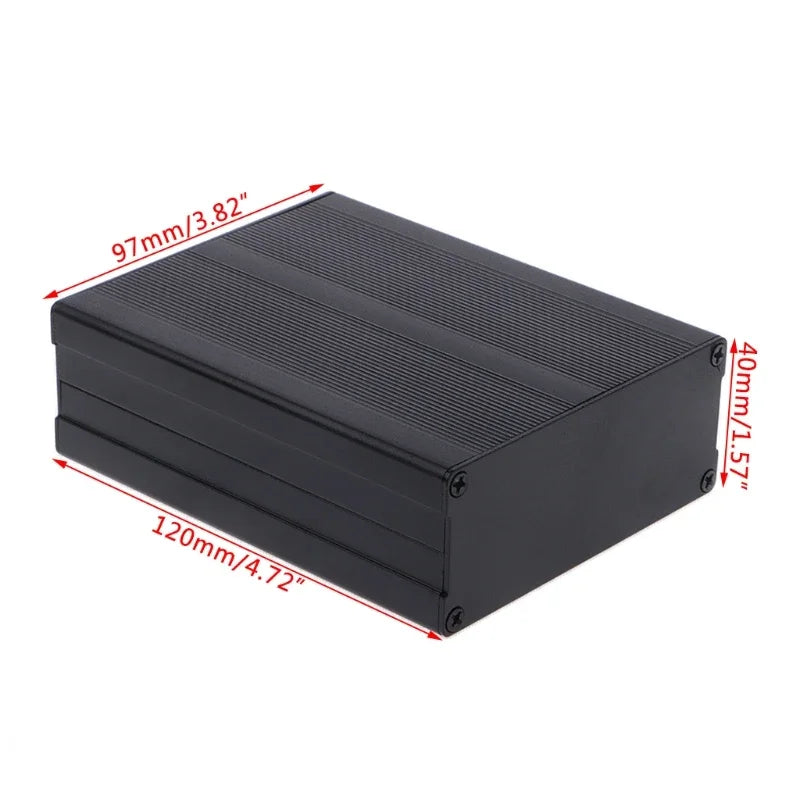 Black Aluminum DIY Electronic Project Box Enclosure 120x97x40mm Instrument for Case Custom Fabrication Services