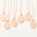 Stainless Steel Gold Plated Personalized Engraved Laser Custom Symbol Letter Oval Choker Pendant Necklace