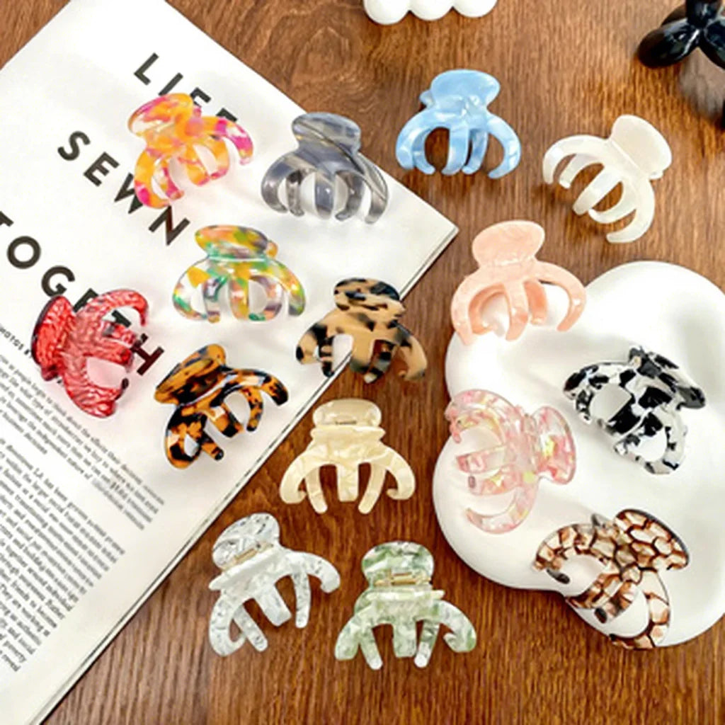 Fashion New Design 5.3CM Pumpkin Acetate Hair Claw Clips Cute Korean Party Hair Clip Clamps Accessories Girls Women Multiple