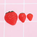 Strawberry Fruit Resin Flat Back Cabochon Miniature Food Art Supply Decoration Charm Craft DIY