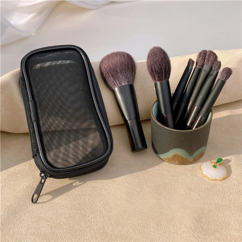 Soft Fluffy Synthetic Hair Makeup Brush Set for Face Concealer Eye Shadow Foundation Blush & Powder-Women's Beauty Tools