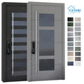 Saudi Arabia Standard Villa Main Gate Design Windproof Entry Pivot Front Door for Villa Aluminum Entrance Front Pivot Door