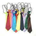 Cheap Solid Lazy Kids Uniform Tie Necktie Kids School Little Boys Necktie 28cm Fashion Necktie for Children