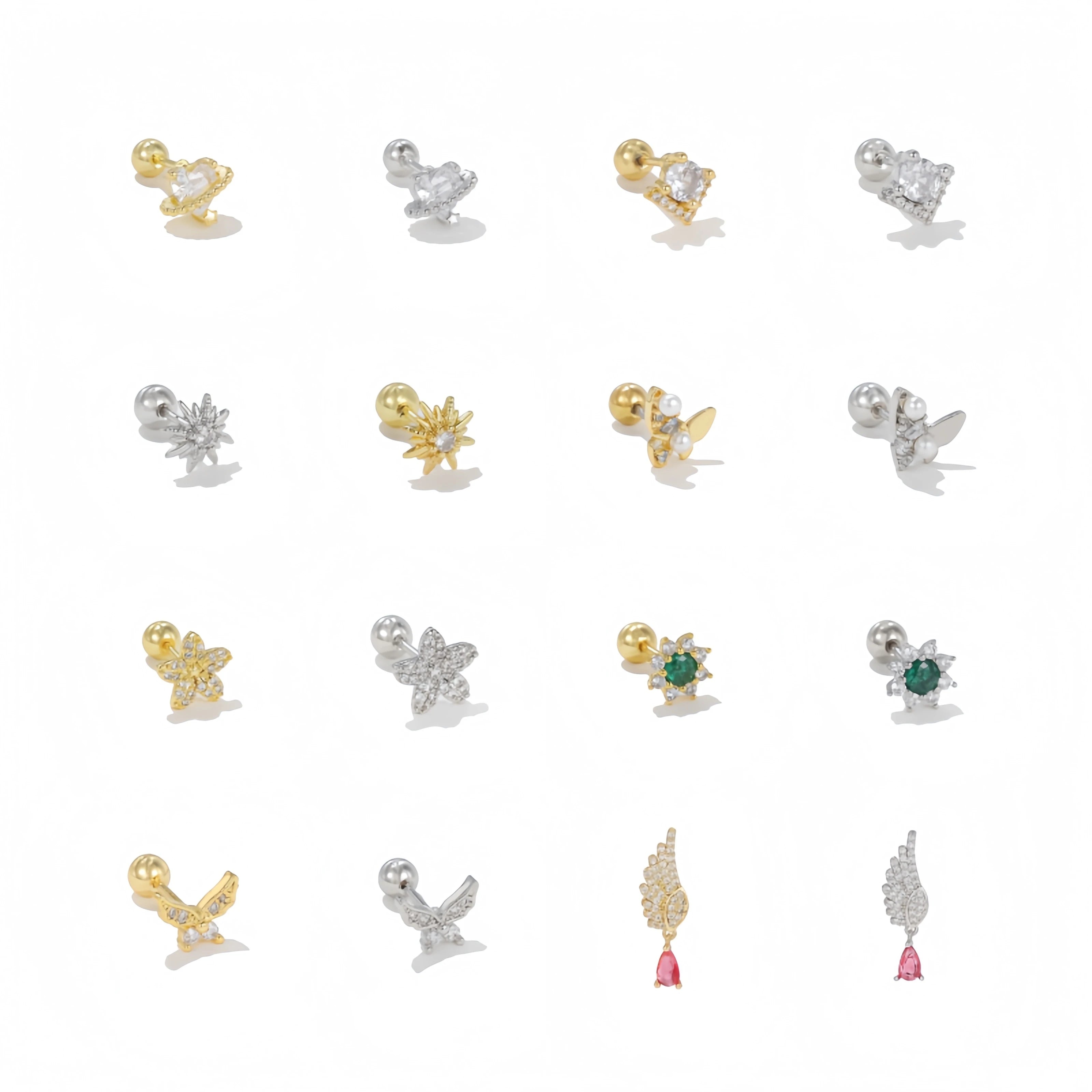 Brilliant 3A Zircon Stud Earrings Fashion Piercing Jewelry for Women and Men Chic Crystal Ear Accessories for Everyday Wear