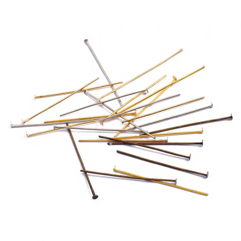 DIY Fashion Jewelry Making Findings Iron Headpins Plated More Colors for Choice 16-50mm 1542514