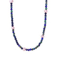 MARONEW Wholesale Custom Fashion Jewelry 18K Gold Stainless Steel Natural Lapis Lazuli Stone Pearl Beaded Necklace for Women