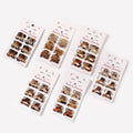 Korean Women Sweet Smooth Set Hair Claw Clips Cute Geometry Hairpins for Girls 6 Pack Small Size Trumpet Hair Clip Display Cards