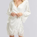 Wedding Gowns Solid Women's Sleepwear  Lace Bride Bridesmaid  Satin Robe