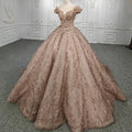 Jancember DY9954 Flower Short Sleeve Sweetheart  Lace up Ball Gown Evening Dresses